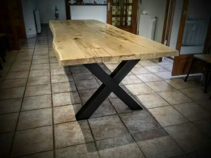 Pied De Table En Acier Mod Le Croix Vitadeco