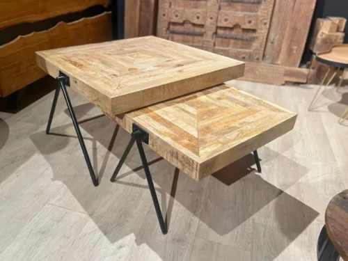 Une table basse industrielle